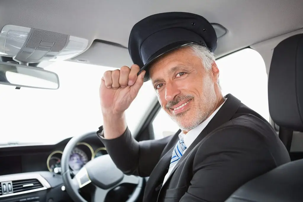 driver siting in the car